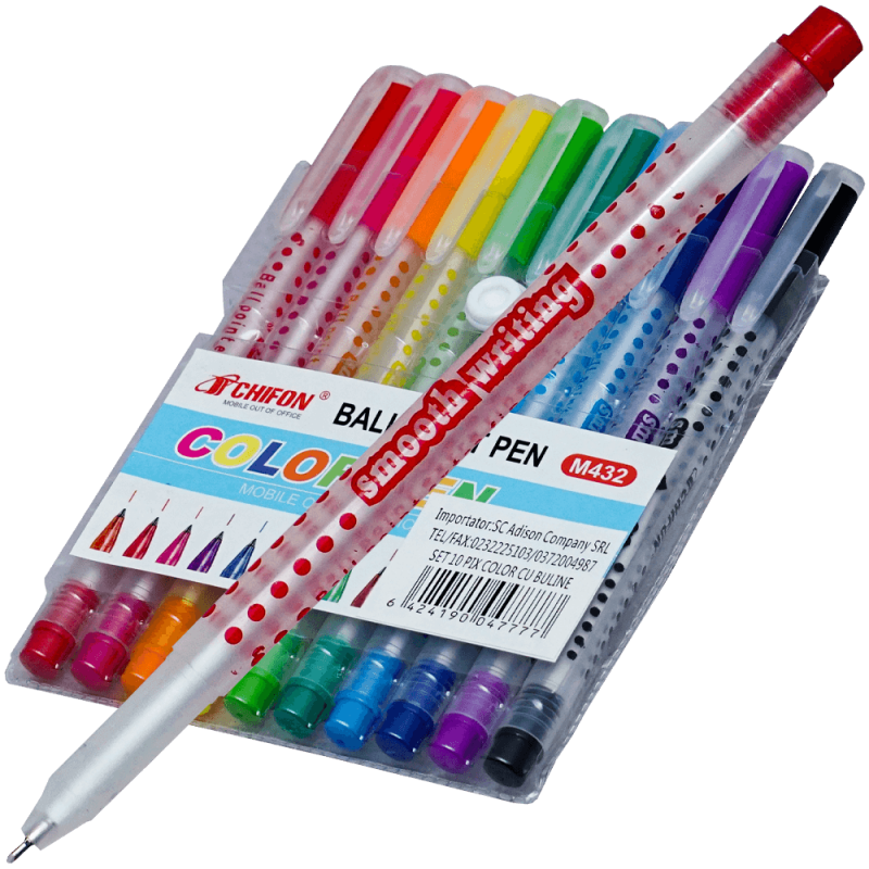Set 10 pixuri color fluorescente fara mecanism Adison